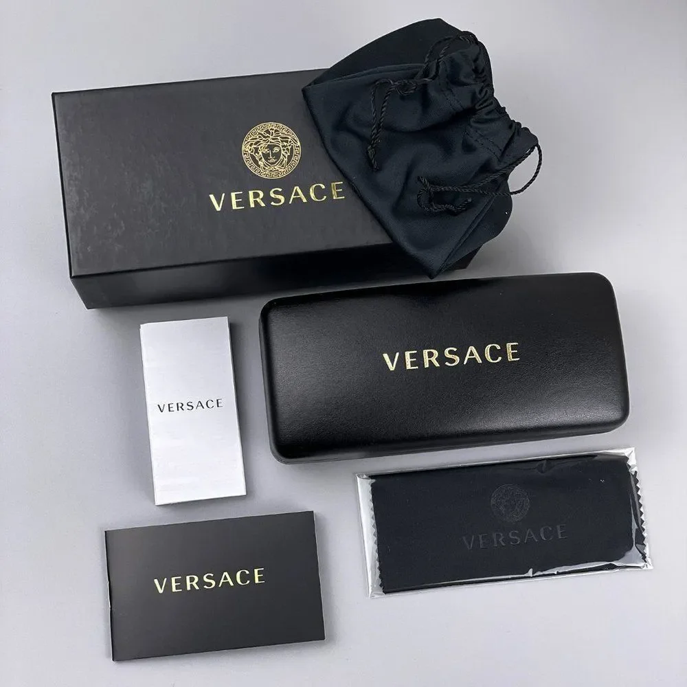 Versace Sunglasses VE2257 10025A Gold Light Brown Mirror Metal Pilot Unisex